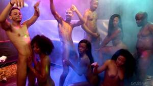 black club orgy - All black orgy in a night club with four tipsy ebony hoes