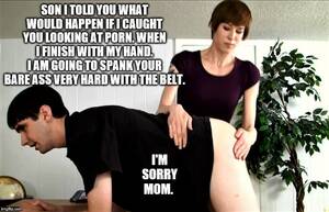 my spanking captions - Mom spanking Son - Imgflip