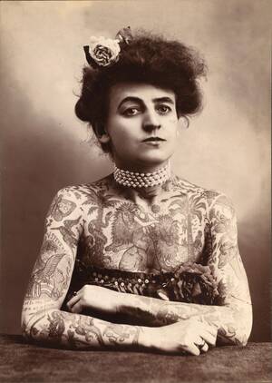 Maud Stevens Porn - Maud Stevens Wagner the first known female tattoo artist in the United  States. 1907 [3115x4382] : r/HistoryPorn