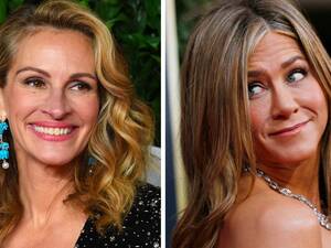 Jennifer Aniston Giving Blowjob - Spot the difference: are Julia Roberts and Jennifer Aniston too alike to  make a bodyswap movie? | Movies | The Guardian