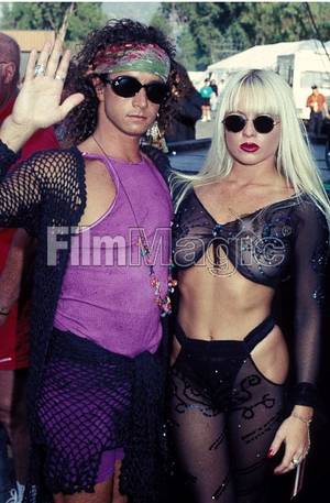 80s Porn Star Savannah - Pauly Shore and girlfriend, the porn star Shannon Savannah Wisely, at the  1991 MTV