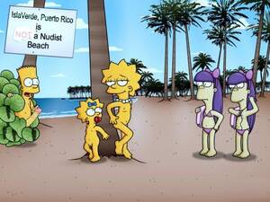 Maggie Simpson Porn - Lisa and Maggie Simpson strut their hot little bodies naked on the beach â€“ Simpsons  Porn