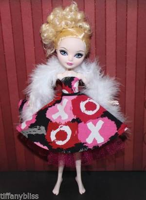 Les Monster High Porn - XO Love Dress Handmade Outfit Fits Monster High Ever After High Dolls OOAK