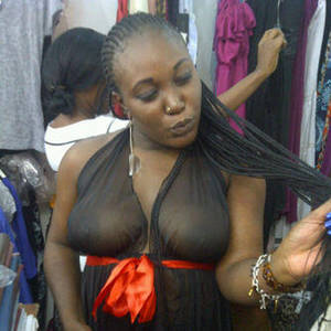 hot black nigerian girls naked - Shocking: Nigerian girl goes shopping with no bra