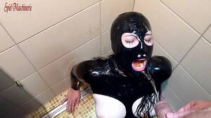 latex piss mask - Slut in Shiny Black Latex Drinking Master's Piss - Pornhub.com