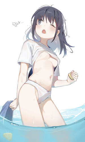 anime girls wet panties - Rule 34 - 1girls areola bikini bikini aside bikini bottom bikini top black  hair blue hair blush blushed bow panties breasts cameltoe dark hair dawn  (pokemon) embarrassed female female focus male pov