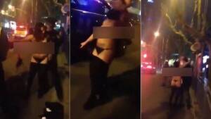 Drunk Asian Girl Sex Porn - Chinese woman begs man for sex and strips in the streets of Shanghai while  drunk | Daily Mail Online