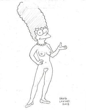 Marge Simpson Porn Pencil Art - Marge Simpson nude T-Shirt by David Lovins - Fine Art America