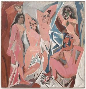 famous erotic nude - Picasso's famous Primitivist painting portrays five nude sex workers  allegedly from a brothel in Barcelona. With their unconventional female  forms and ...