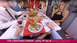 christmas my wife giving me a blowjob - Blowjob under the table on Christmas in VR with beautiful blonde, Quasiaha  - PeekVids