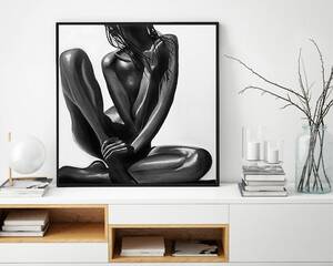 art black nude - Black Woman Art Erotic Nudity Extra Large Wall Art Nude Woman - Etsy