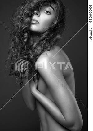 black and white girls nude - Black and white photo. naked girl - Stock Photo [45090006] - PIXTA