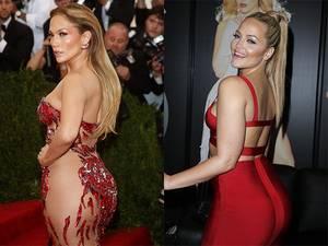 Hollywood Red Carpet Porn - Jennifer forgot the side of her dress in the Bronx.