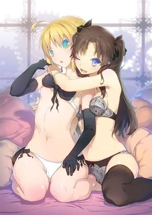 hentai underboob sex - Saber & Rin | Fate/Stay Night #anime #ecchi