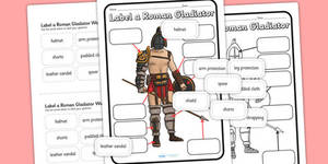 gladiators of rome cartoon porn - Roman Gladiator Clothing Labelling Activity Sheet