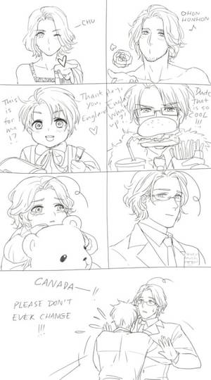 Aph France Porn - Hetalia - France, America, Canada, and England ( FACE Family )