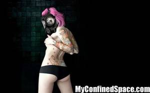 Gas Mask Girl Sexy - Inked gas mask girl