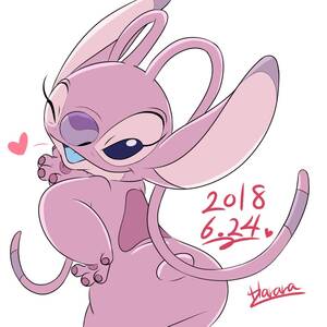 Angel Stitch Cartoon Porn - 70614 - safe, artist:harara, angel (lilo & stitch), alien, experiment (lilo  & stitch), fictional species, semi-anthro, disney, lilo & stitch, 2018, 4  fingers, air kiss, antennae, back marking, blue tongue, butt, butt