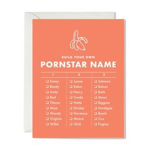 Funny Porn Star Names - Pornstar Names Card - Etsy Denmark