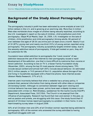 Background Of Porn - Background of the Study About Pornography Free Essay Example