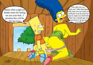 Cartoon Butt Fuck - Bart butt fucking his mom due to a favor and he is relishing it. â€“ Simpsons  Porn