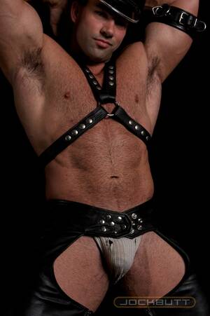 Leather Stud Porn - Massive muscle stud Rocky in a hot leather set.