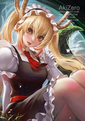 Disney Brave Servant Porn - Kobayashi-san Chi no Maid Dragon, Tooru (Kobayashi-san Chi no Maid Dragon),  Red Neckwear, Make Up, Dragon Tail