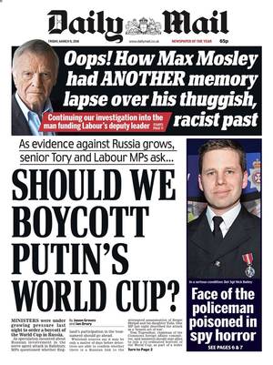 Fjortisar - Image result for should england boycott putin world cup mail online ...