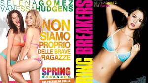 Miley And Selena Porn Captions - Disney doh! Selena Gomez and Vanessa Hudgens on racy new 'Spring Breakers'  posters | Fox News