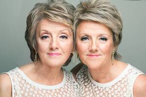 Mature Twins - So which twins make-up cost Â£400 and which was Â£10 from Poundland? | Daily  Mail Online