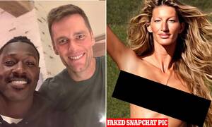 Gisele Bundchen Xxx Porn - Antonio Brown risks the wrath of ex-teammate Tom Brady with FAKE nude pic  of Gisele Bundchen | Daily Mail Online