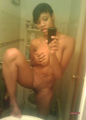 black girl naked selfies - Slutty black girl snapped a nude selfie