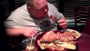 fat people eating like slobs - 