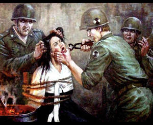 Day Of The Dead Face Paint Porn - A gruesome propaganda painting produced by North Korea