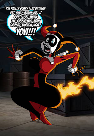 Harley Quinn Cartoon Porn - harley quinn running from joker with her fanny on fire ...