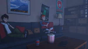 Ben 10 Animation Porn - Wanted to do a small scene build in sfm so I made a movie night scene with  Ben and Gwen! : r/Ben10