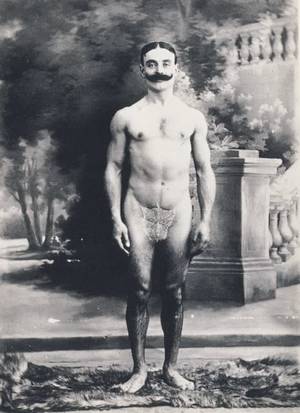 French 1800s Gay Porn - A Century nude by French academic and photographer Edmond Desbonnet, with a  quite quite marvellous moustache! The lacy tracery of leaf skeleton  protecting ...