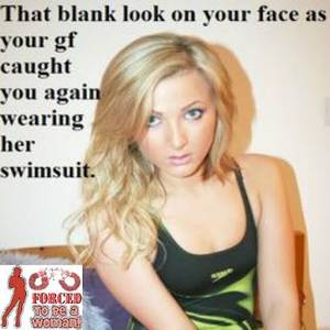 Forced Girlfriend Captions Porn - TG Captions and more: Being caught by girlfriend wearing her swimsuit