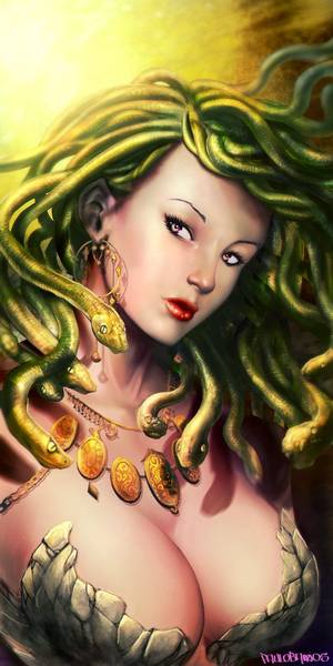 Medusa Mythology Anime Porn - Hot Concept Art by Paulo Barrios