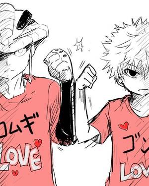 Hunter X Hunter Killua Love Sex - Meruem and Killua ~Hunter X Hunter Love this, especially their shirts which  say \