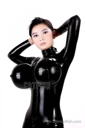 Inflatable Boob Latex Catsuit Porn - Unisex 'Boobilicious' Inflatable Boobs Latex Catsuit