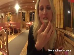 handjob restaurant public - Eating Cum In Restaurant