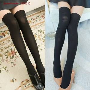 hot black gals ladies nylon stocking babes - Black Nude Thigh High Stockings Fashion Girls Kawaii Tights Women Autumn  Spring Pantyhose Sexy Nylon Stockings