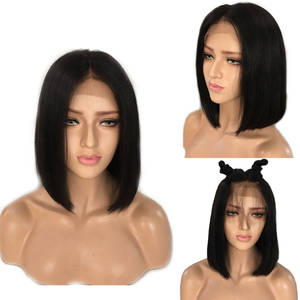 Brazilian Hair Short Women Porn - QDKZJ Short Bob Lace Front Wigs With Baby Hair 8-16 Inch Silky Straight  Brazilian 100% Unprocessed Virgin Human Hair Wigs For Black Women Bleached  Knots ...