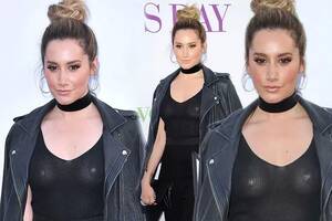 Ashley Tisdale Porn Bbc - Ashley Tisdale left â€œdyingâ€ with embarrassment after she flashes her nipple  covers on red carpet - Mirror Online