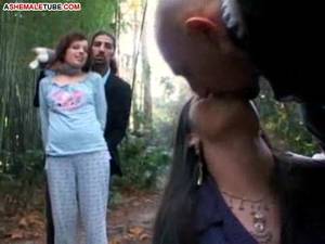 female and shemale outdoors - Depraved outdoor group fuck