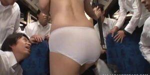 japanese teen fondled - A cute Japanese teen is groped in a public bus - Tnaflix.com