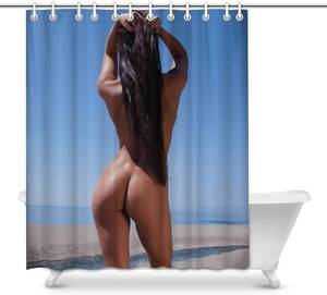 beach house shower naked pics - Amazon.com: InterestPrint Sexy Brunette Beautiful Naked Woman Posing Nude  on The Beach House Decor Shower Curtain for Bathroom, Decorative Fabric  Bath Curtain Set with Rings, 60(Wide) x 72(Height) Inches : Home &