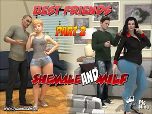 milf shemale cartoons - Best Friends Part 2- PigKing (Shemale and Milf) - Porn Cartoon Comics