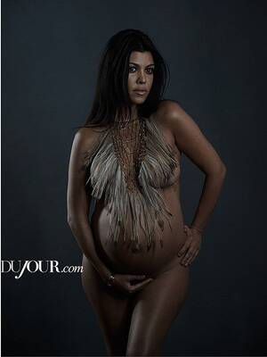 kourtney pregnant belly naked - Kourtney Kardashian Embraces Baby Belly While Posing Nude